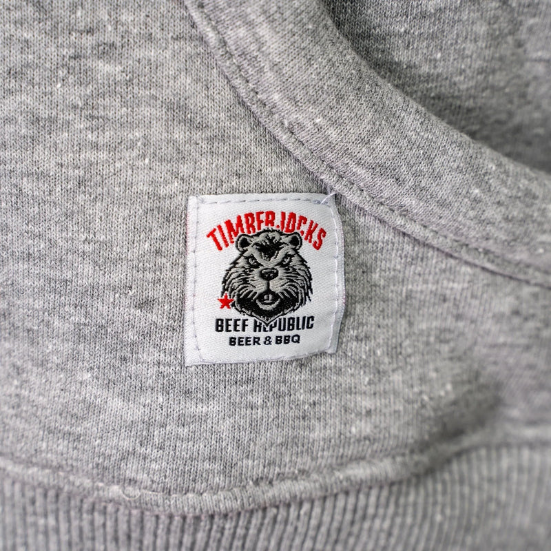 Hoodie Beaver Ash Grey Recycled Cotton - timberjacks.store