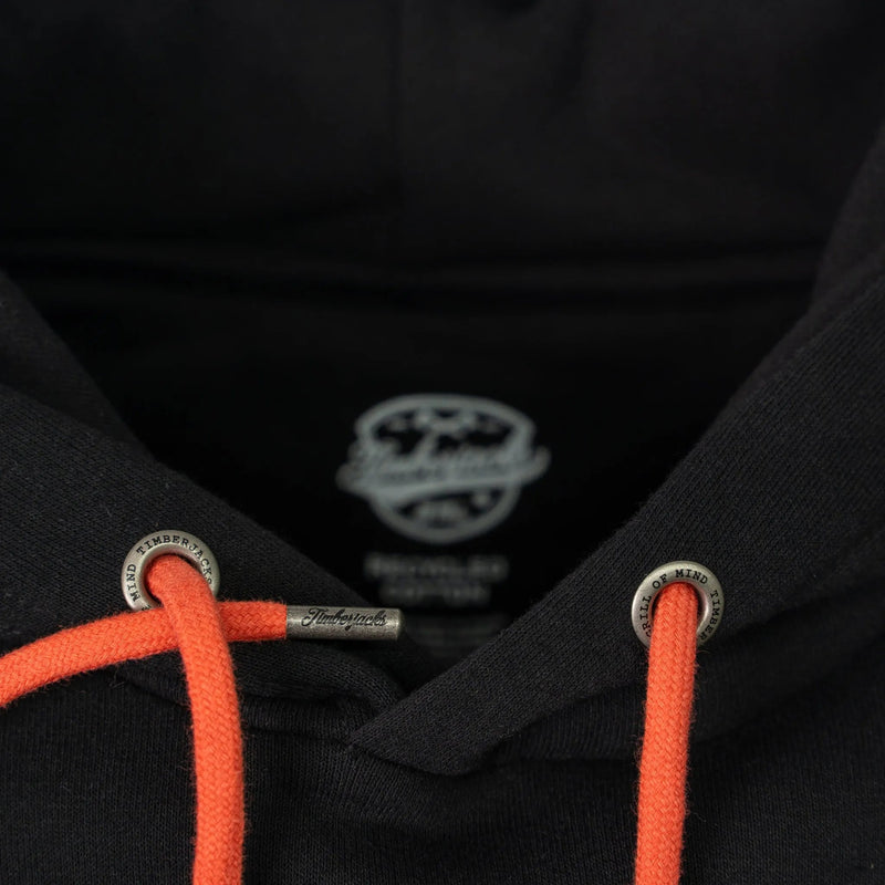 Hoodie Beaver Nero Recycled Cotton - timberjacks.store