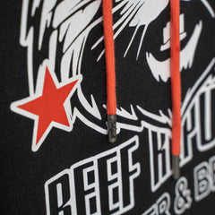Hoodie Beaver Nero Recycled Cotton - timberjacks.store