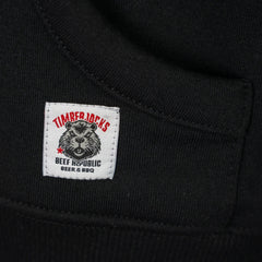 Hoodie Beaver Nero Recycled Cotton - timberjacks.store