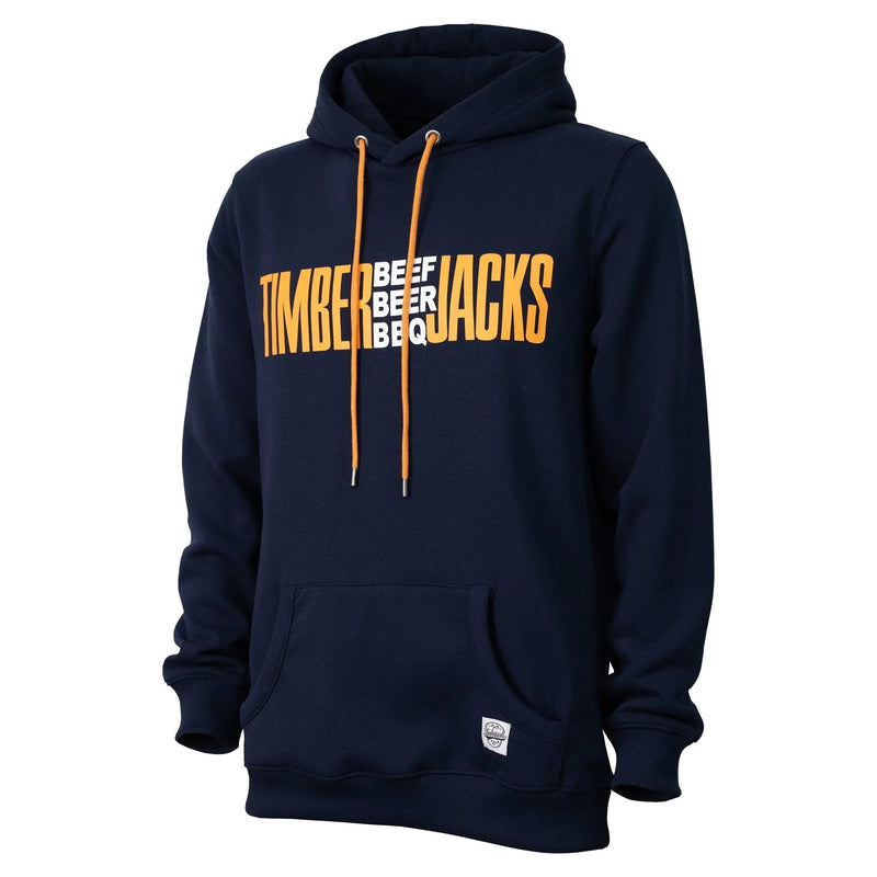 Hoodie Beef Beer BBQ Dark Navy Recycled Cotton - timberjacks.store