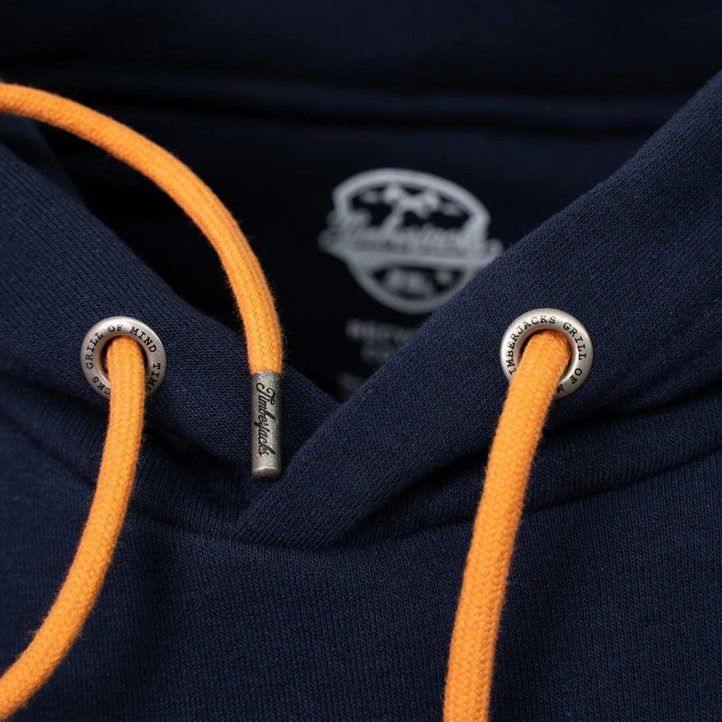 Hoodie Beef Beer BBQ Dark Navy Recycled Cotton - timberjacks.store