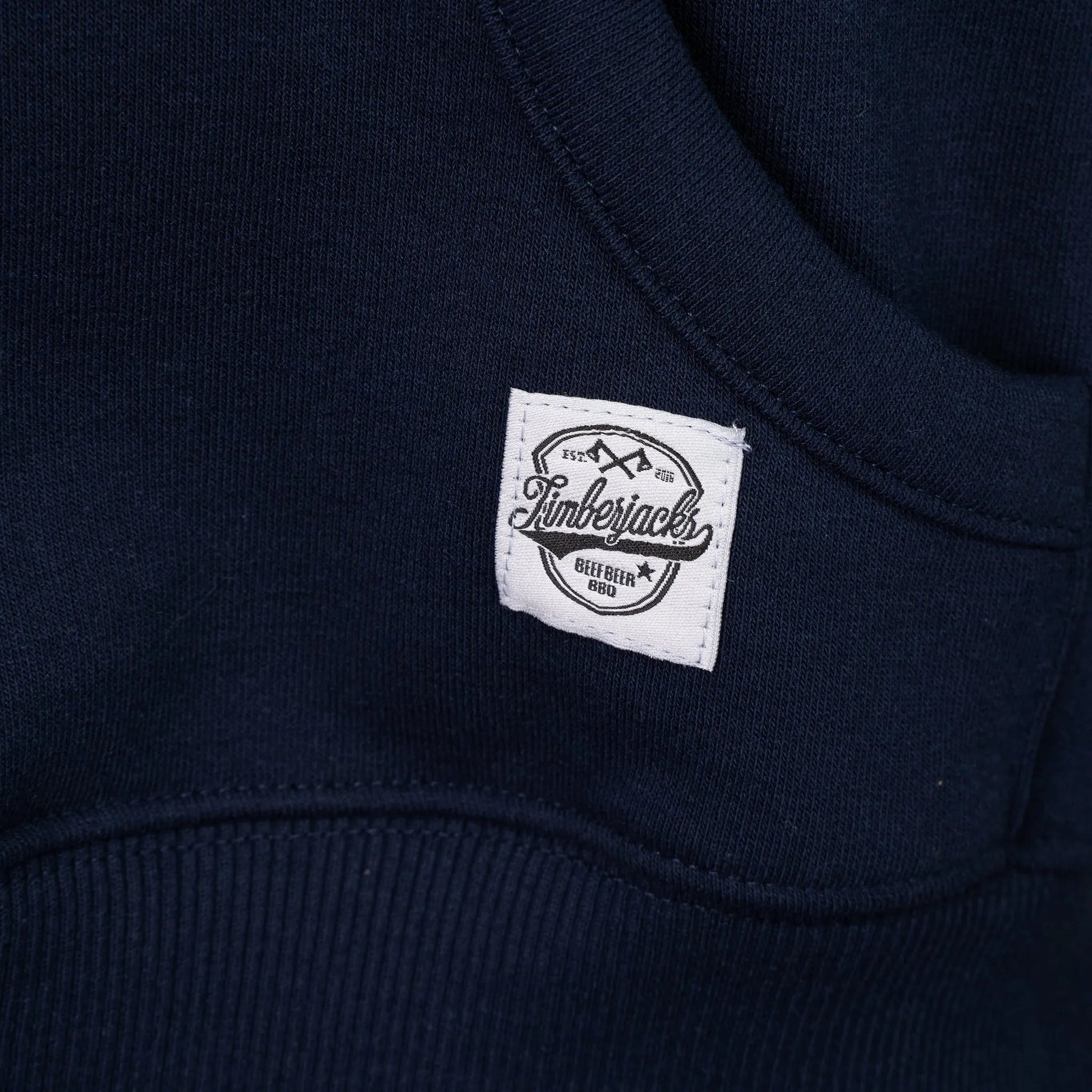 Hoodie Beef Beer BBQ Dark Navy Recycled Cotton - timberjacks.store