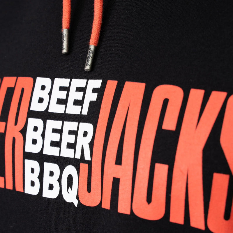 Hoodie Beef Beer BBQ Nero Recycled Cotton - timberjacks.store