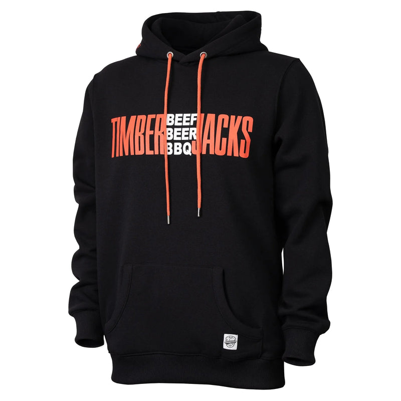 Hoodie Beef Beer BBQ Nero Recycled Cotton - timberjacks.store