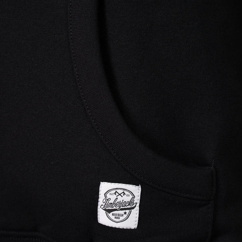 Hoodie Beef Beer BBQ Nero Recycled Cotton - timberjacks.store