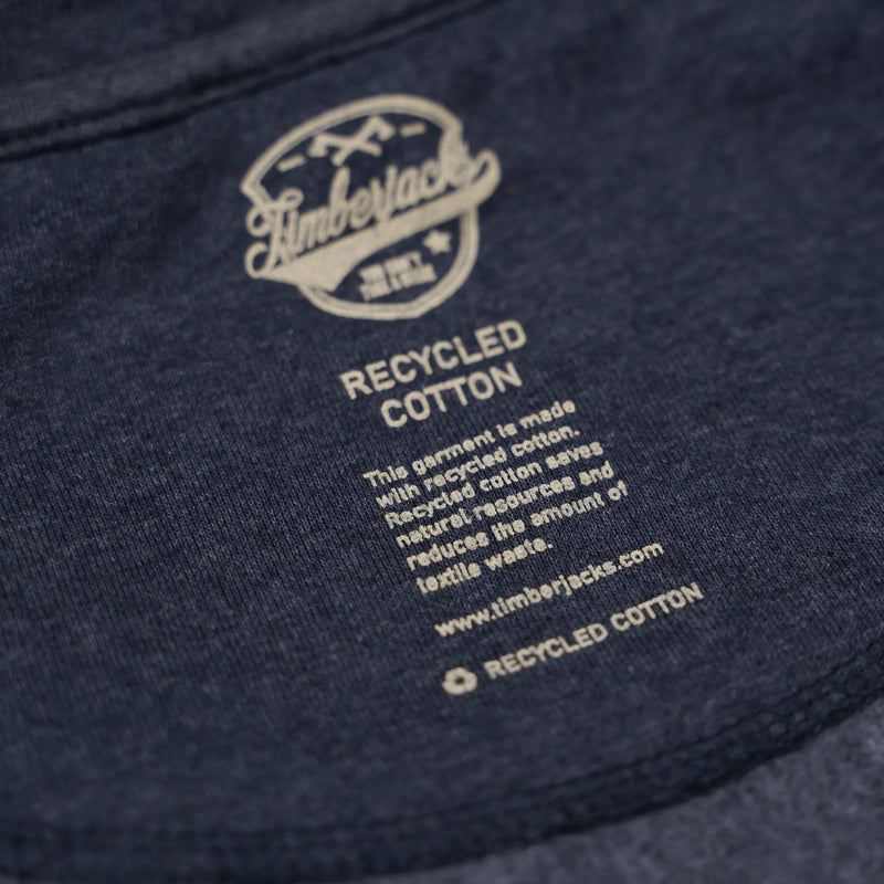 Hoodie Can´t Fake Indigo Recycled Cotton - timberjacks.store