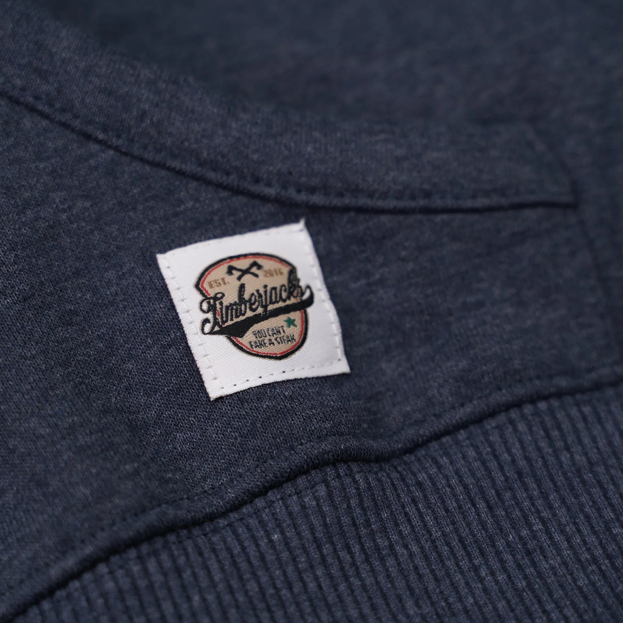 Hoodie Can´t Fake Indigo Recycled Cotton - timberjacks.store