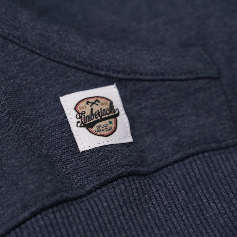 Hoodie Can´t Fake Indigo Recycled Cotton - timberjacks.store