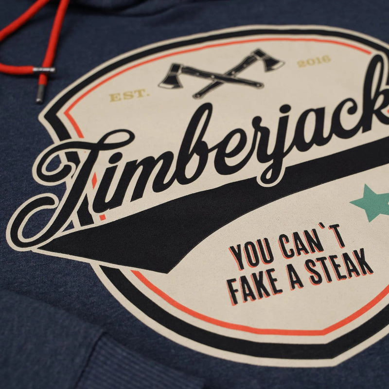 Hoodie Can´t Fake Indigo Recycled Cotton - timberjacks.store