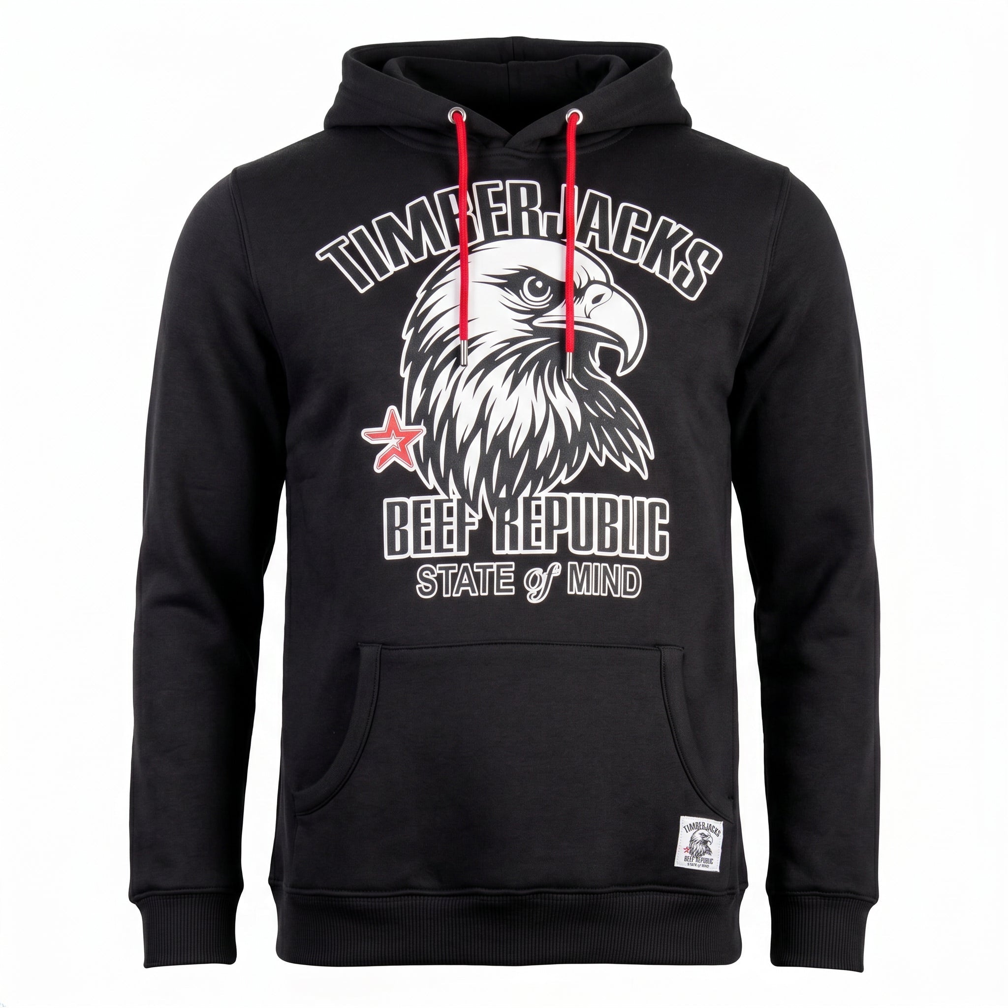 Hoodie Falcon Black Onyx - timberjacks.store