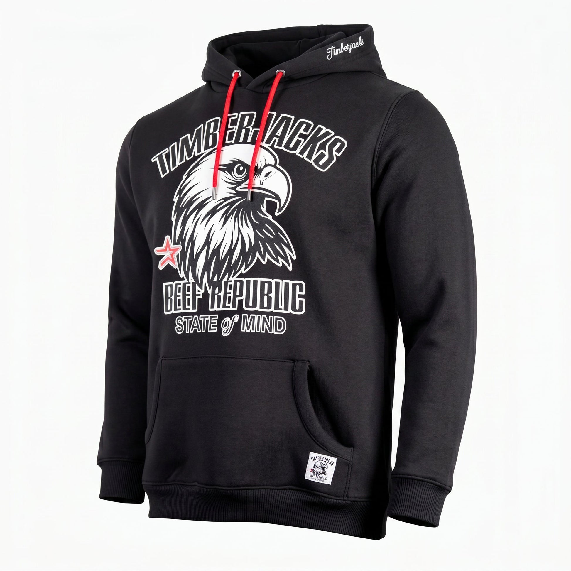 Hoodie Falcon Black Onyx - timberjacks.store