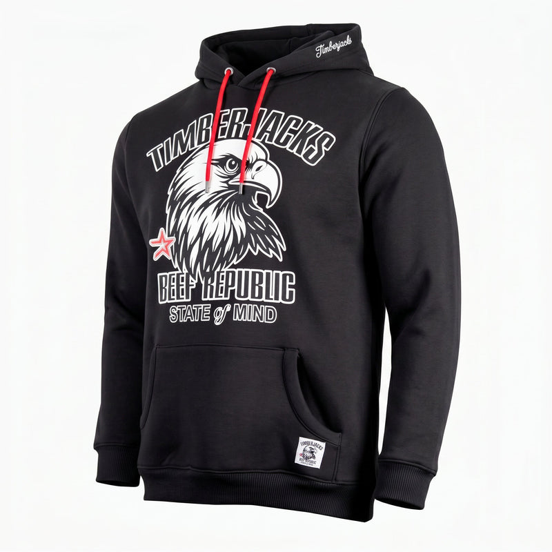 Hoodie Falcon Black Onyx - timberjacks.store