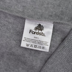 Hoodie Forest for the trees Ash Grey Red Recycled Cotton - timberjacks.store