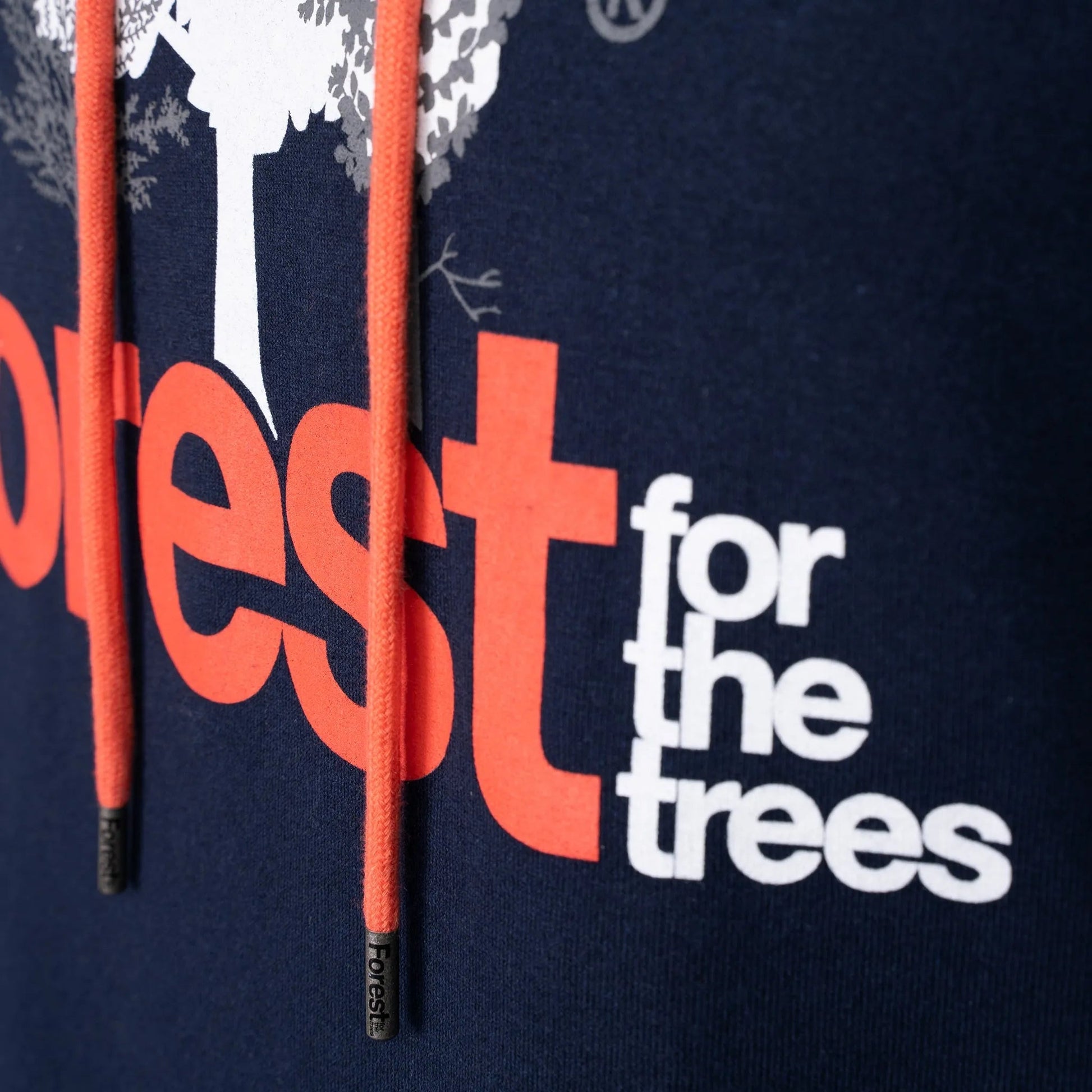 Hoodie Forest for the trees Dark Navy Recycled Cotton - timberjacks.store