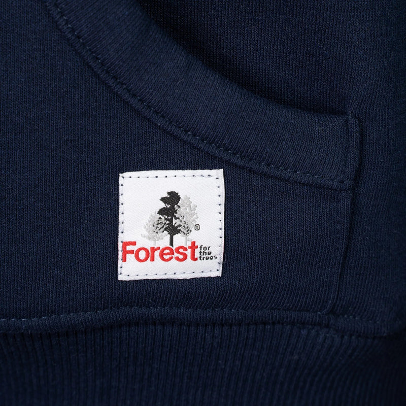 Hoodie Forest for the trees Dark Navy Recycled Cotton - timberjacks.store