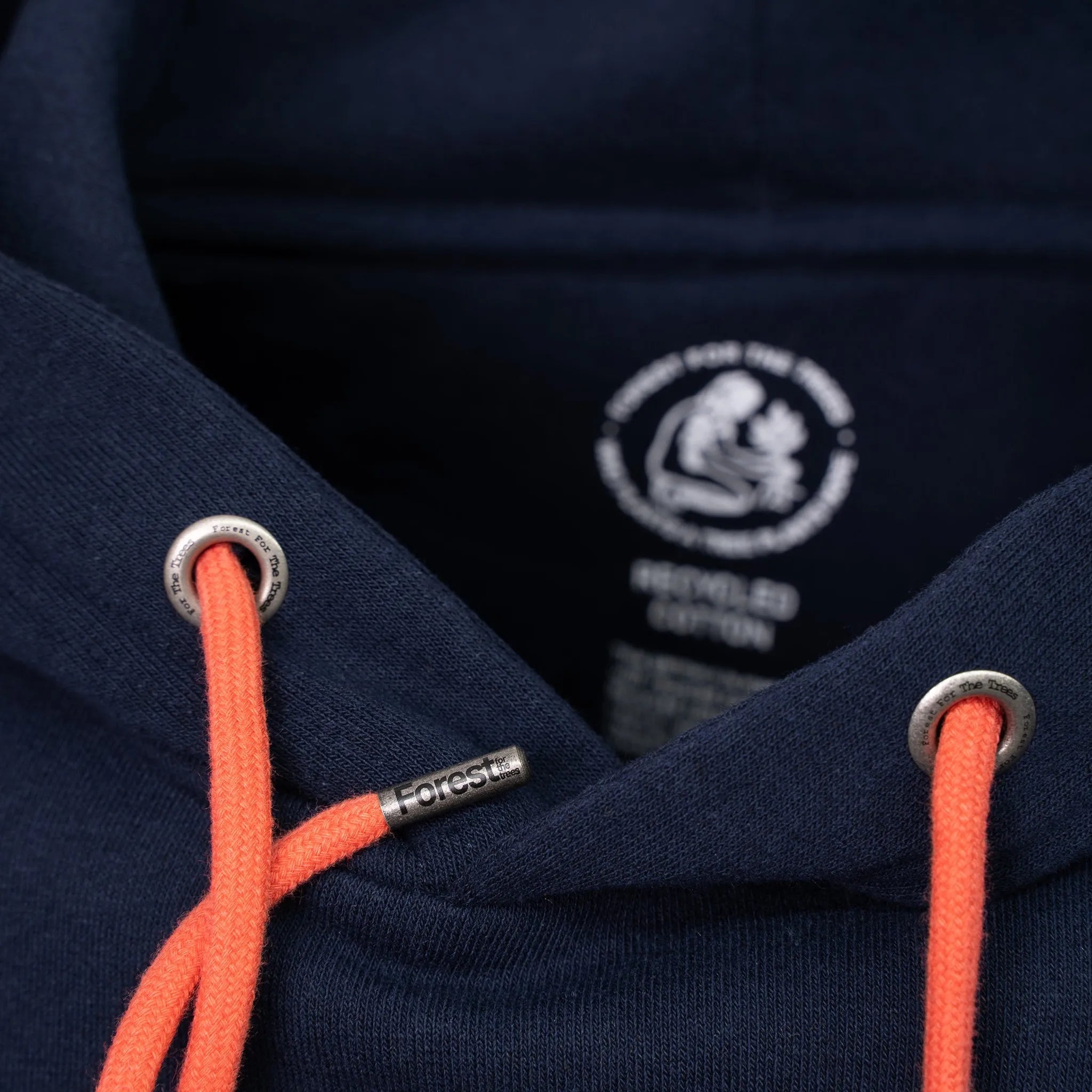 Hoodie Forest for the trees Dark Navy Recycled Cotton - timberjacks.store