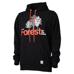 Hoodie Forest for the trees Nero Recycled Cotton - timberjacks.store