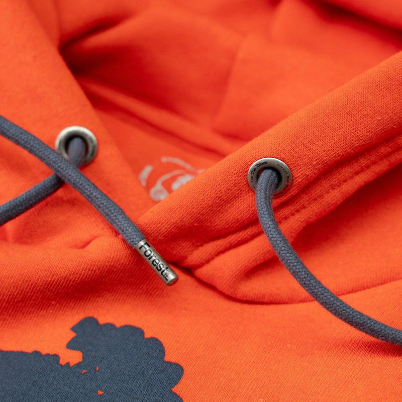 Hoodie Forest for the trees Orange Recycled Cotton - timberjacks.store