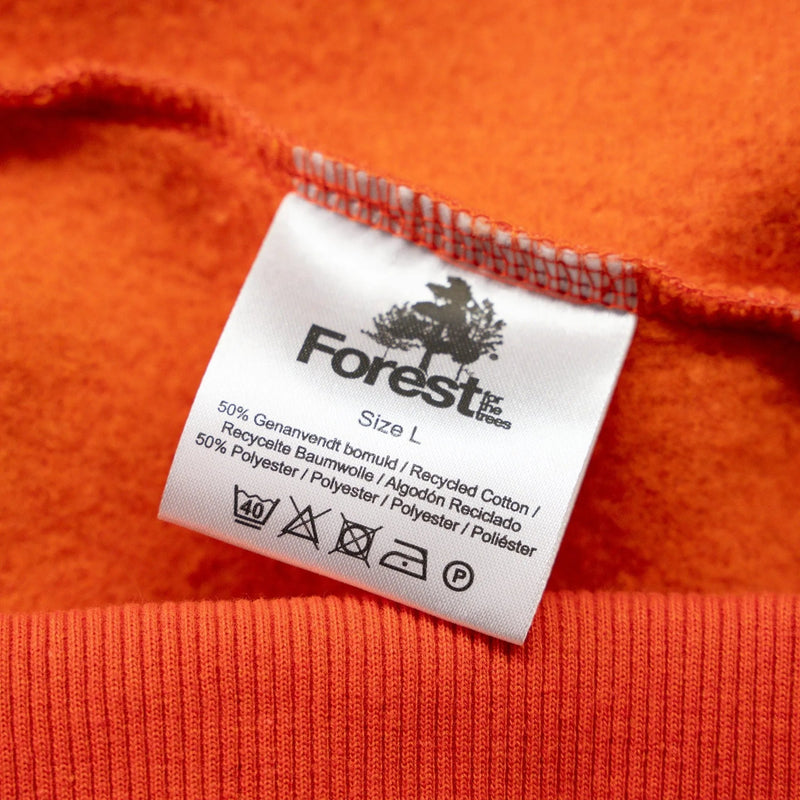 Hoodie Forest for the trees Orange Recycled Cotton - timberjacks.store