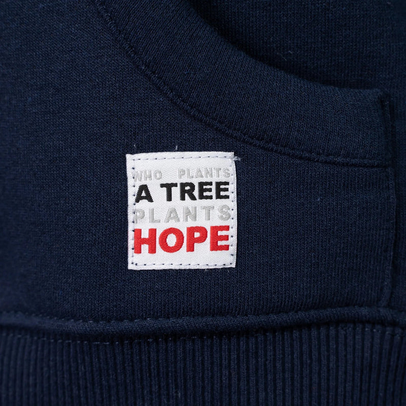 Hoodie Forest for the trees Who Plants A Tree Dark Navy Recycled Cotton - timberjacks.store
