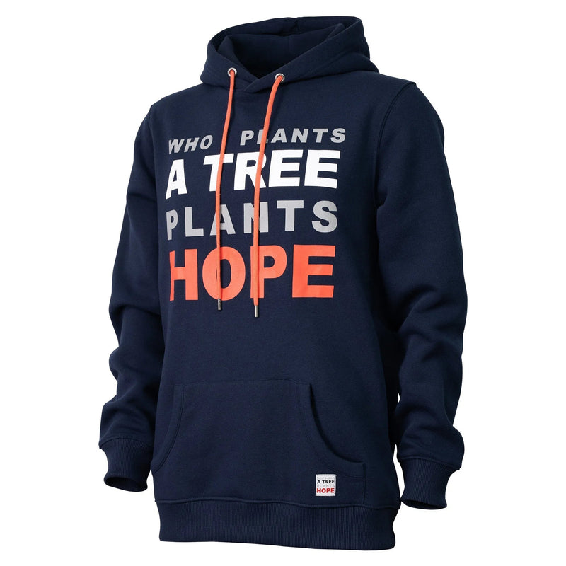 Hoodie Forest for the trees Who Plants A Tree Dark Navy Recycled Cotton - timberjacks.store