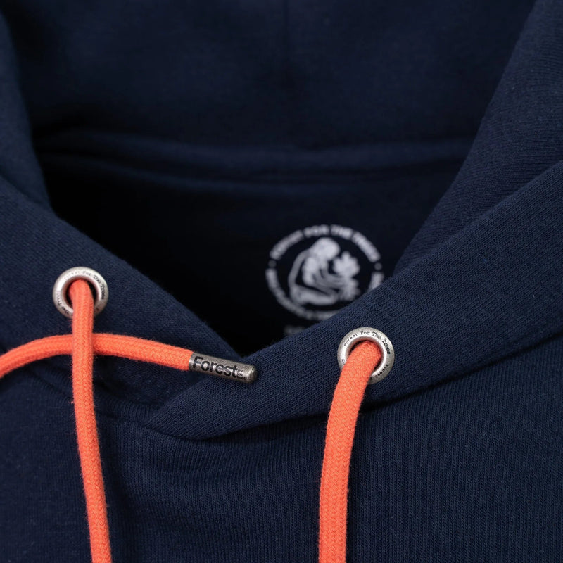 Hoodie Forest for the trees Who Plants A Tree Dark Navy Recycled Cotton - timberjacks.store