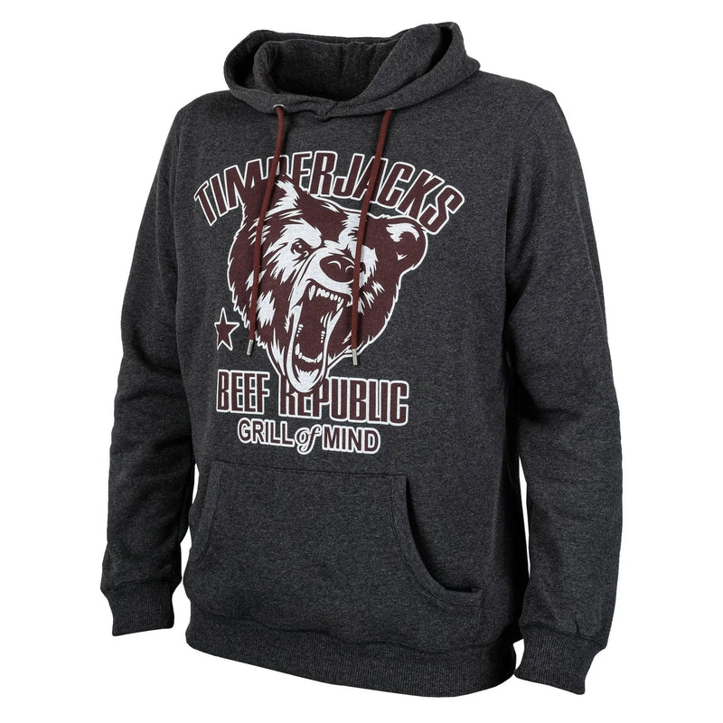 Hoodie Grizzly Charcoal - timberjacks.store