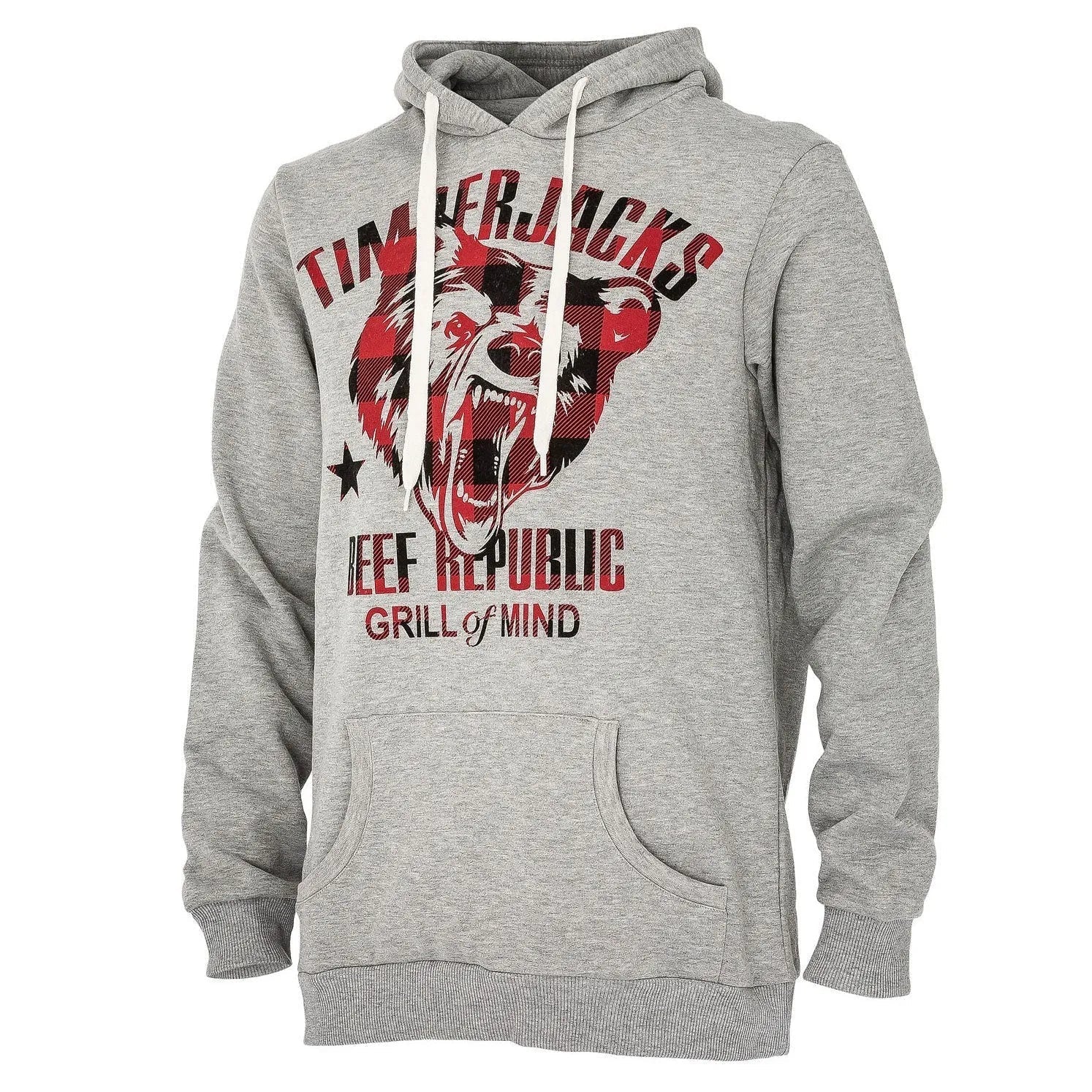 Hoodie Grizzly Grey Check - timberjacks.store