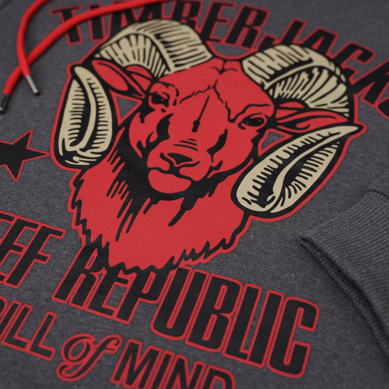 Hoodie Ibex Granit Recycled Cotton - timberjacks.store