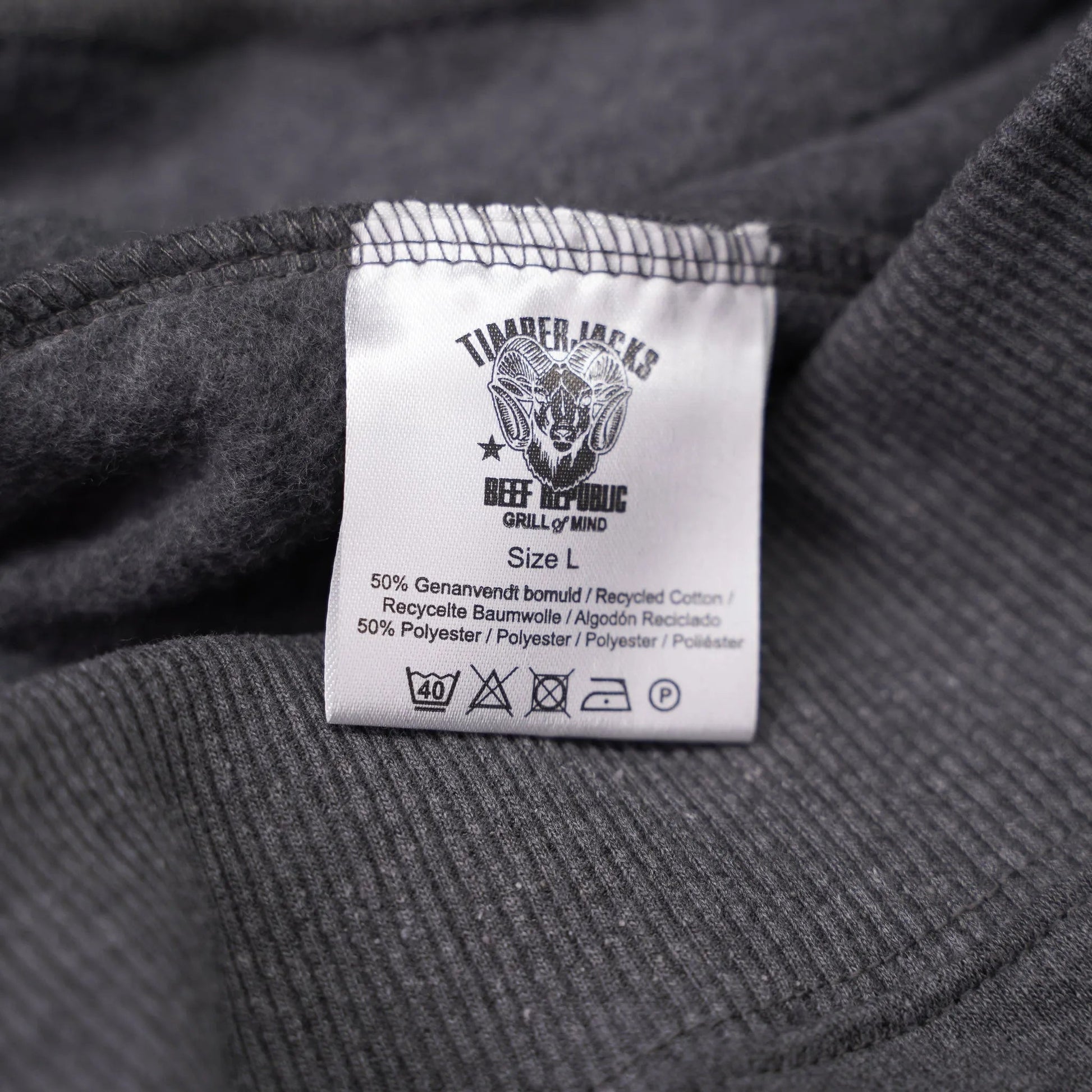 Hoodie Ibex Granit Recycled Cotton - timberjacks.store