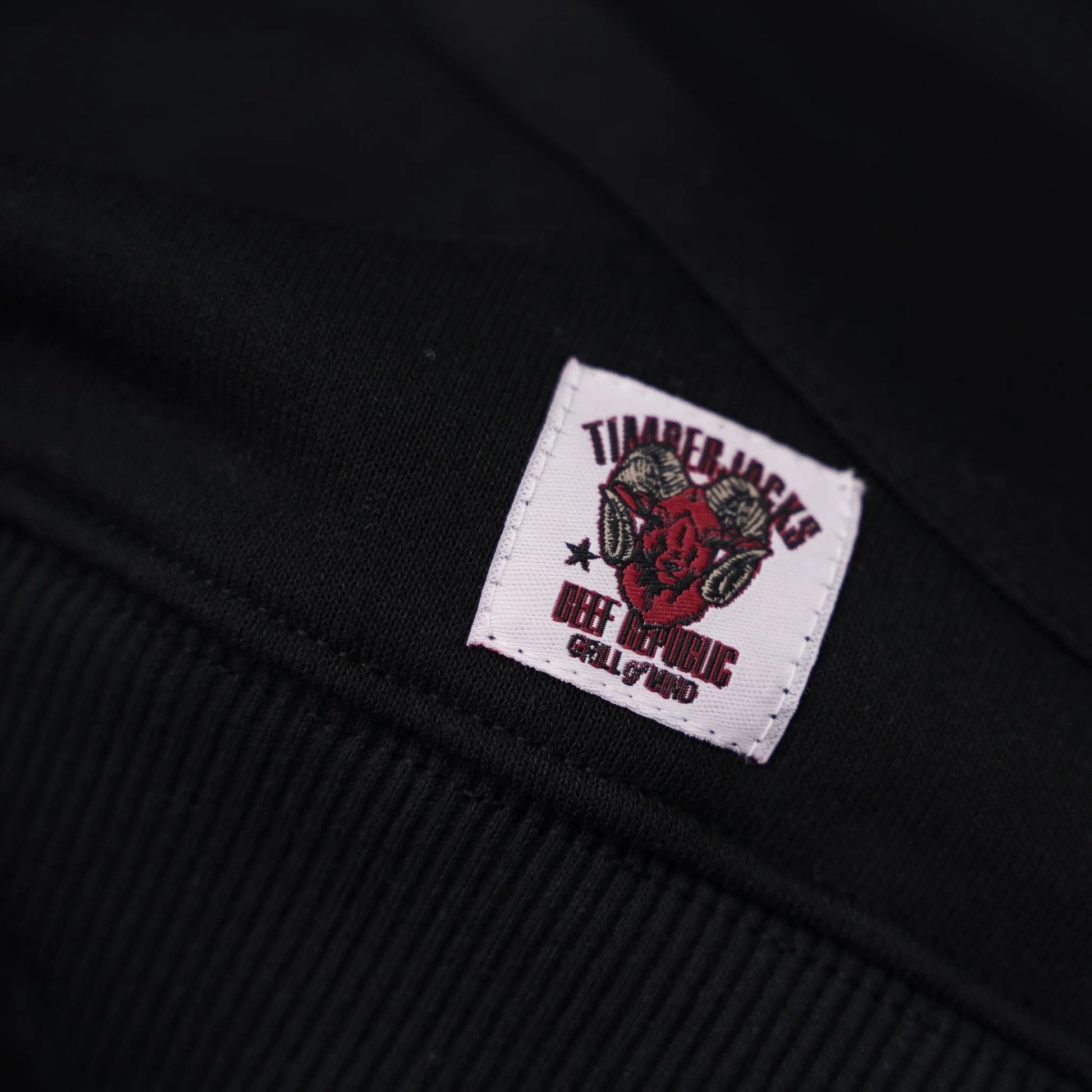 Hoodie Ibex Nero Recycled Cotton - timberjacks.store
