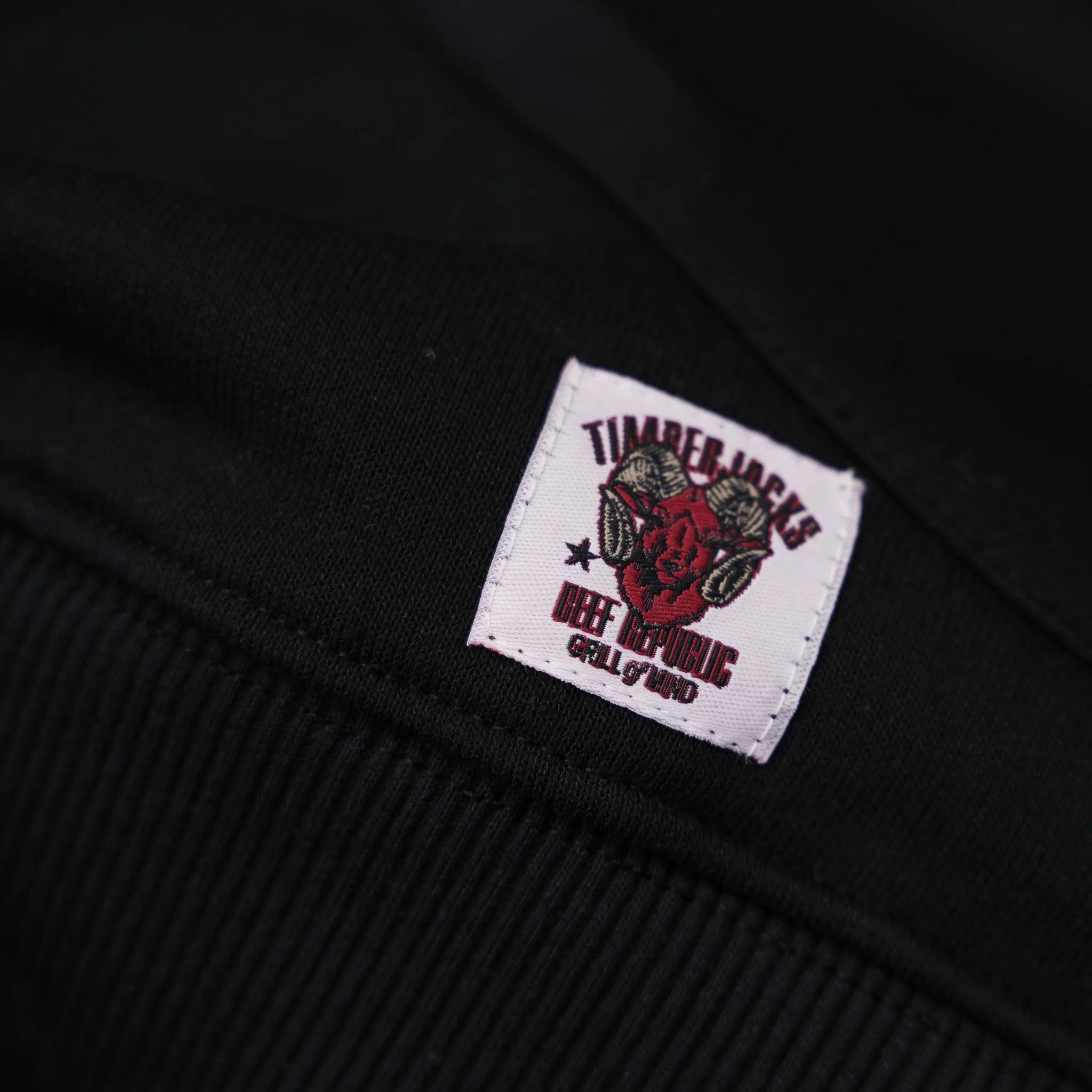 Hoodie Ibex Nero Recycled Cotton - timberjacks.store