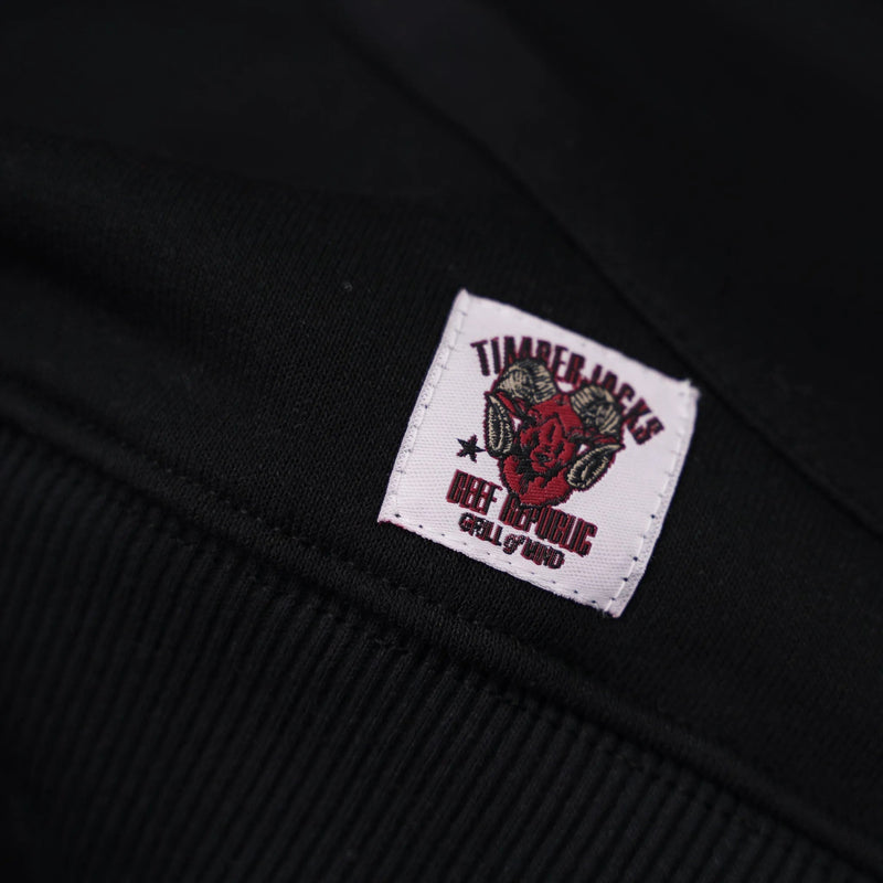 Hoodie Ibex Nero Recycled Cotton - timberjacks.store