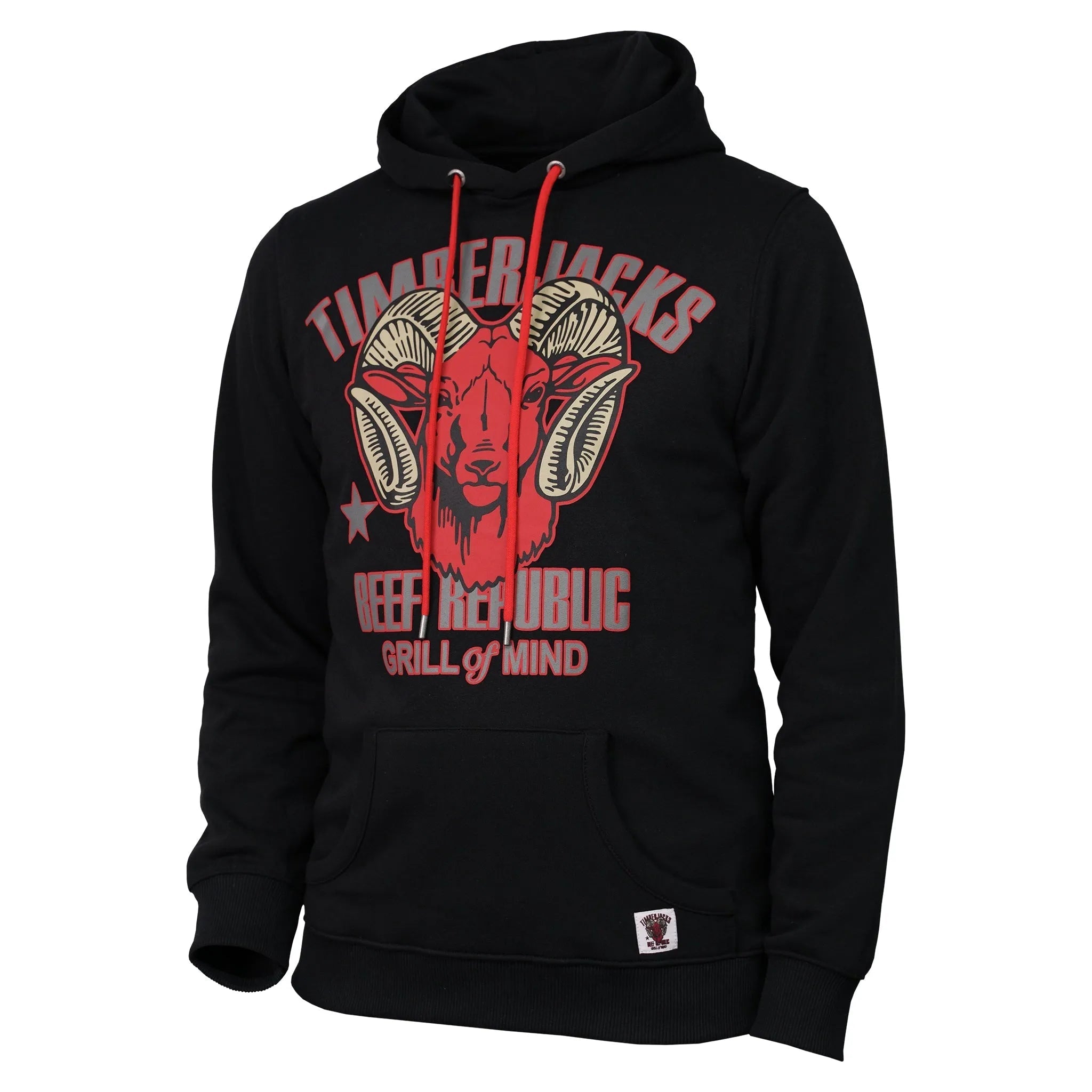 Hoodie Ibex Nero Recycled Cotton - timberjacks.store