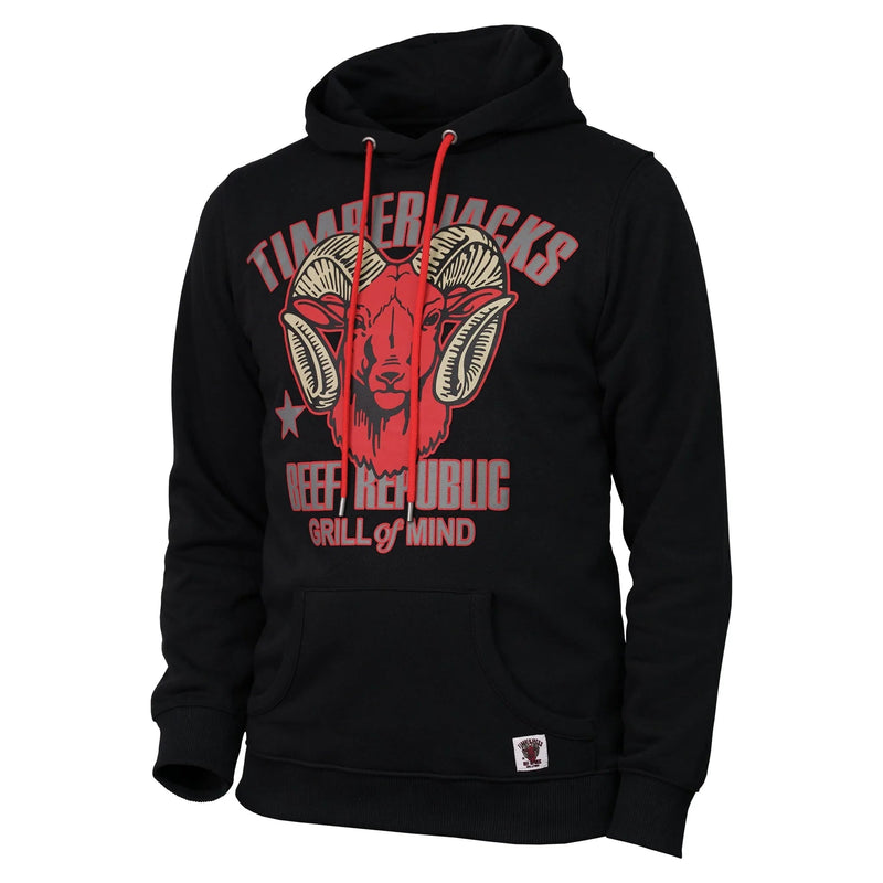 Hoodie Ibex Nero Recycled Cotton - timberjacks.store