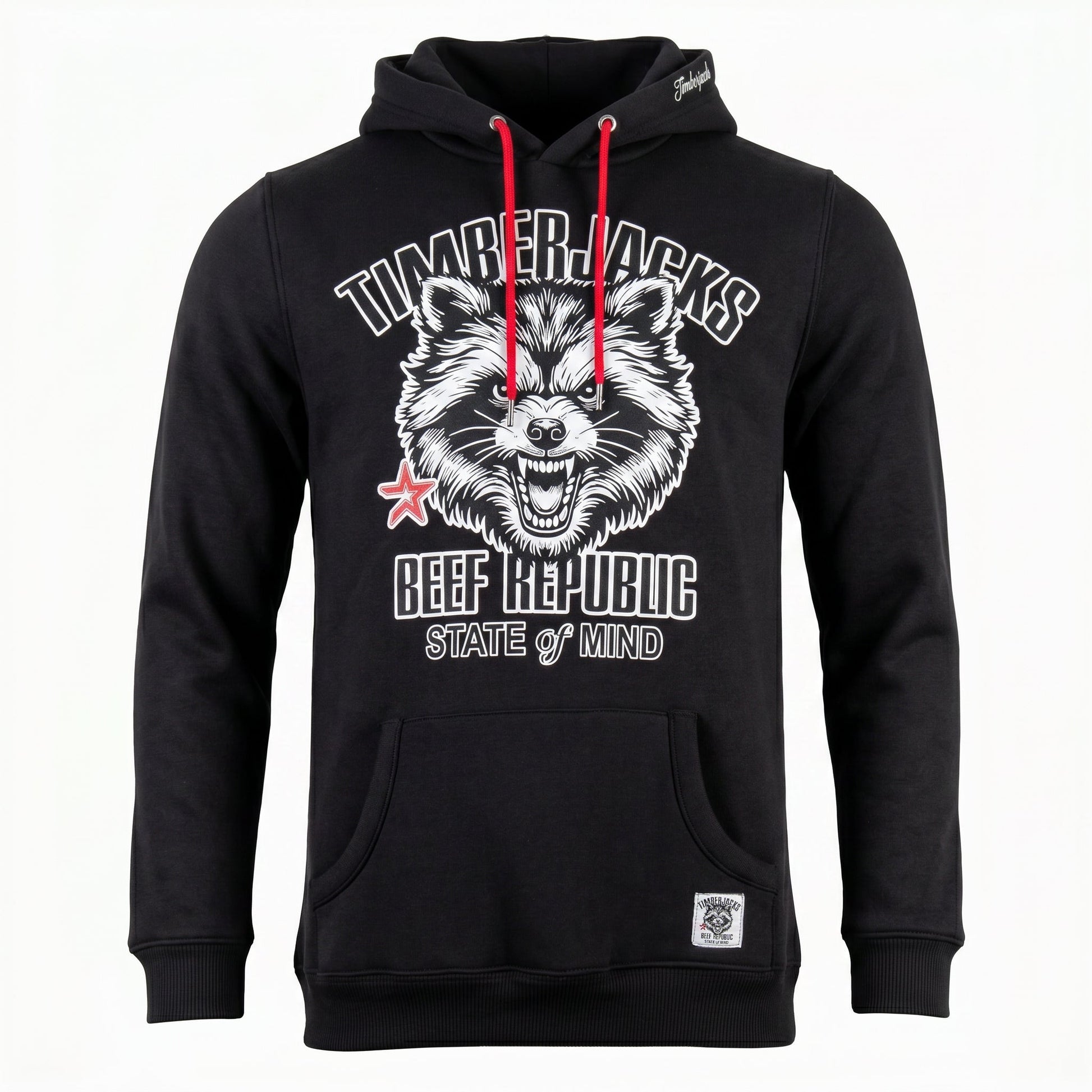 Hoodie Racoon Black Onyx - timberjacks.store