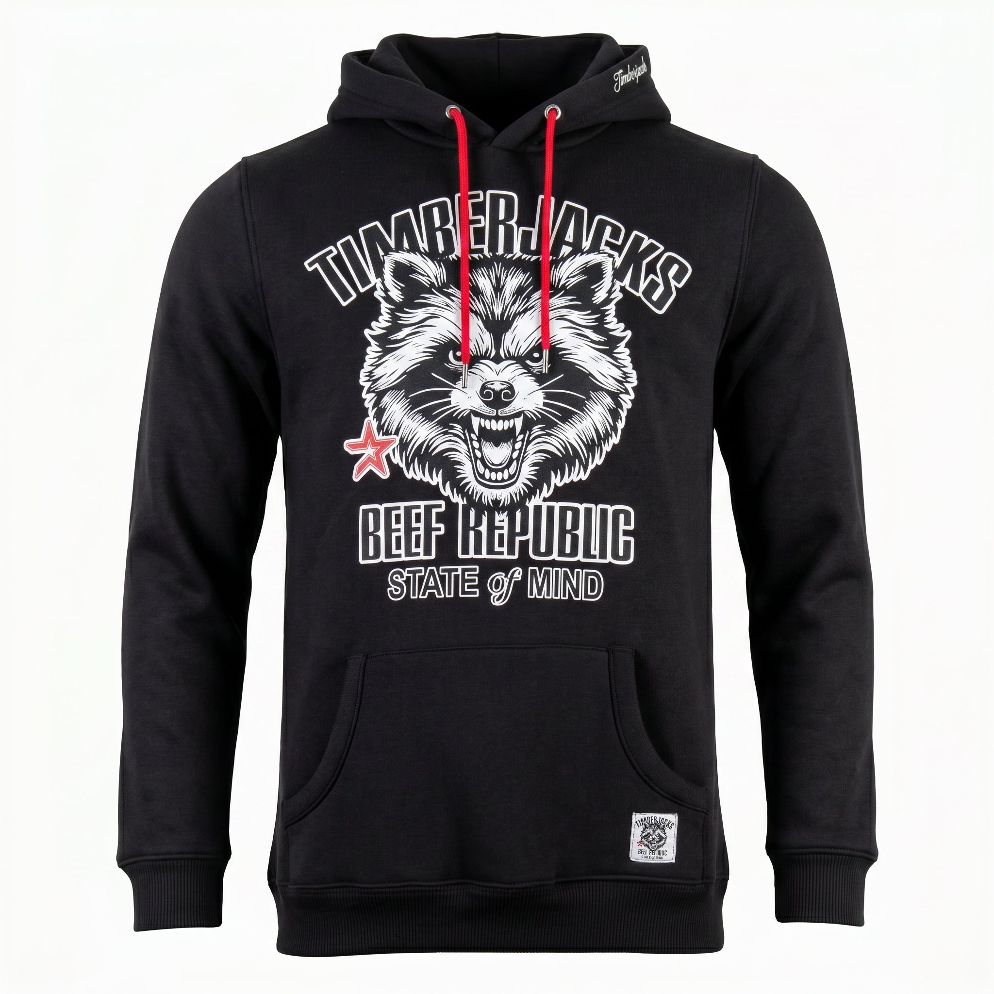 Hoodie Racoon Black Onyx - timberjacks.store