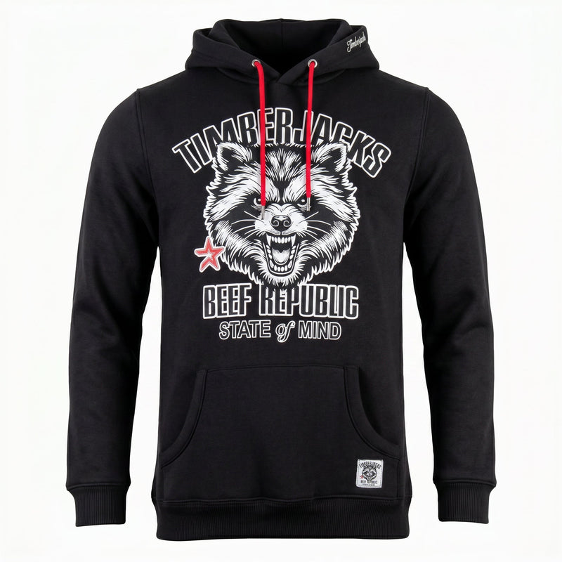 Hoodie Racoon Black Onyx - timberjacks.store