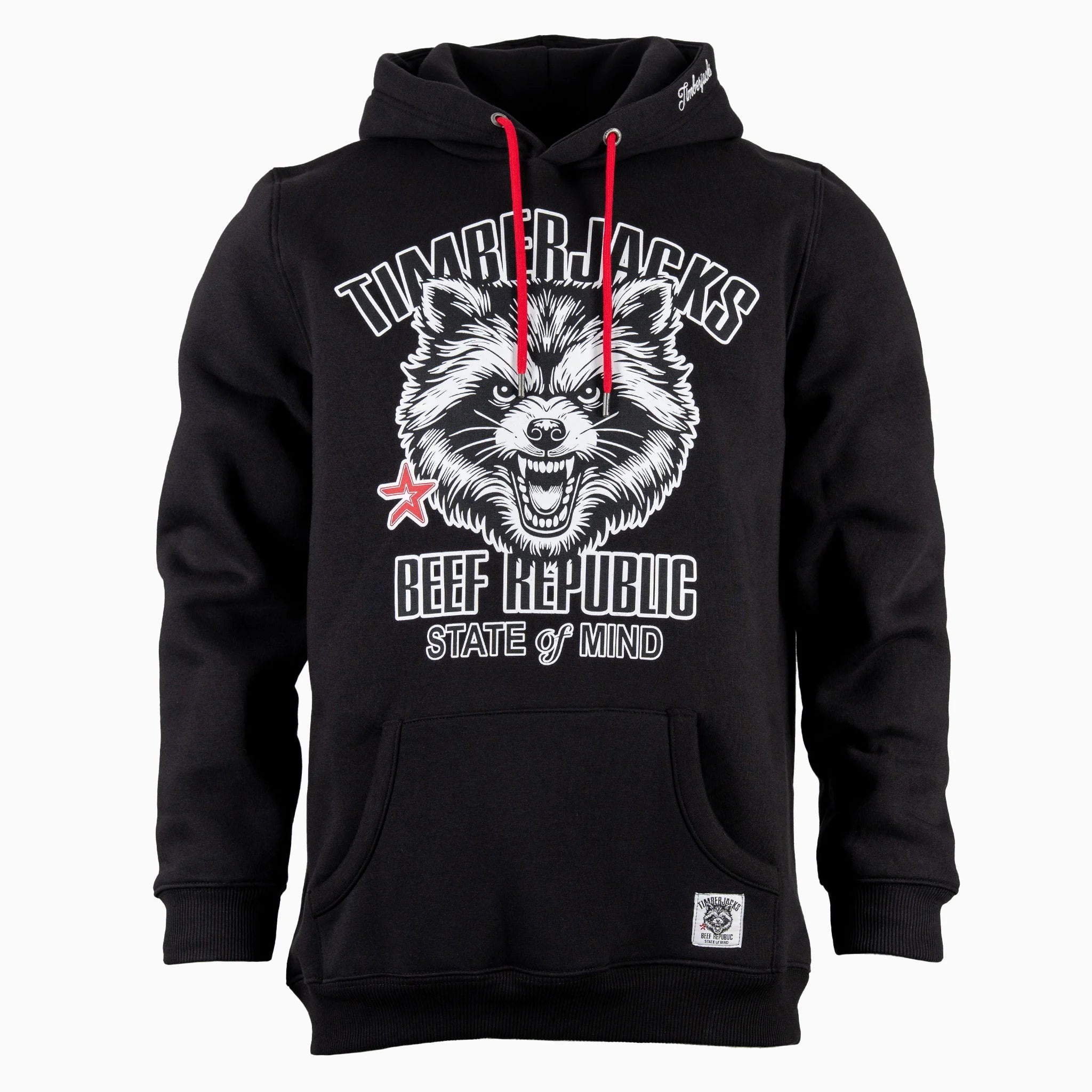 Hoodie Racoon Black Onyx - timberjacks.store