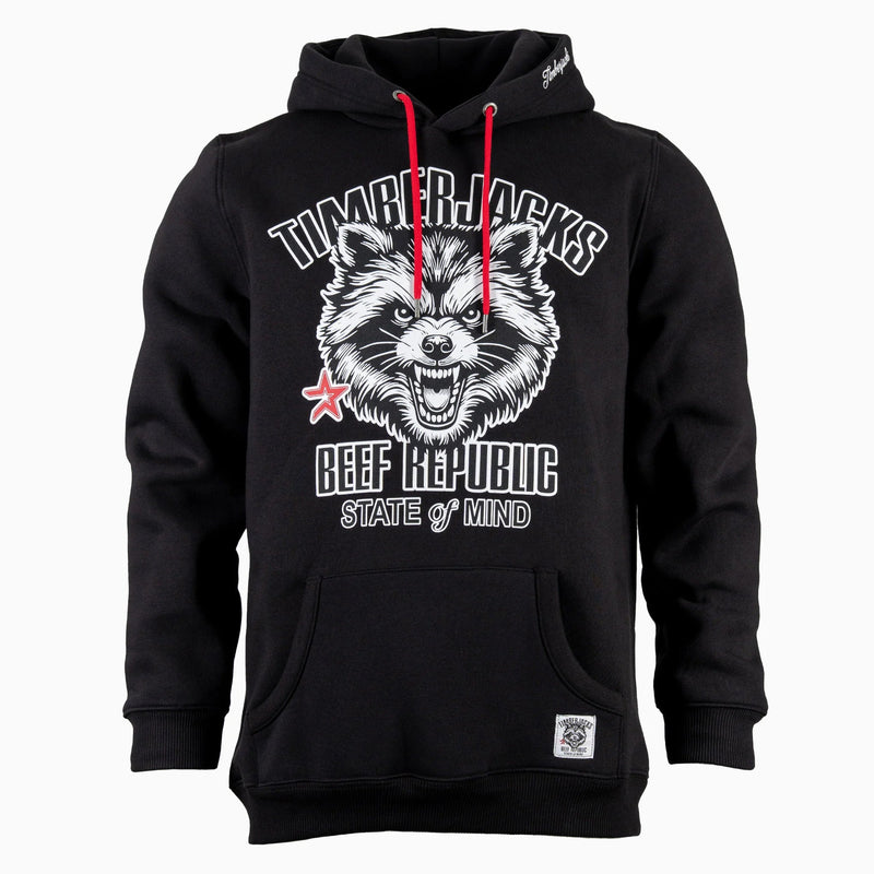 Hoodie Racoon Black Onyx - timberjacks.store