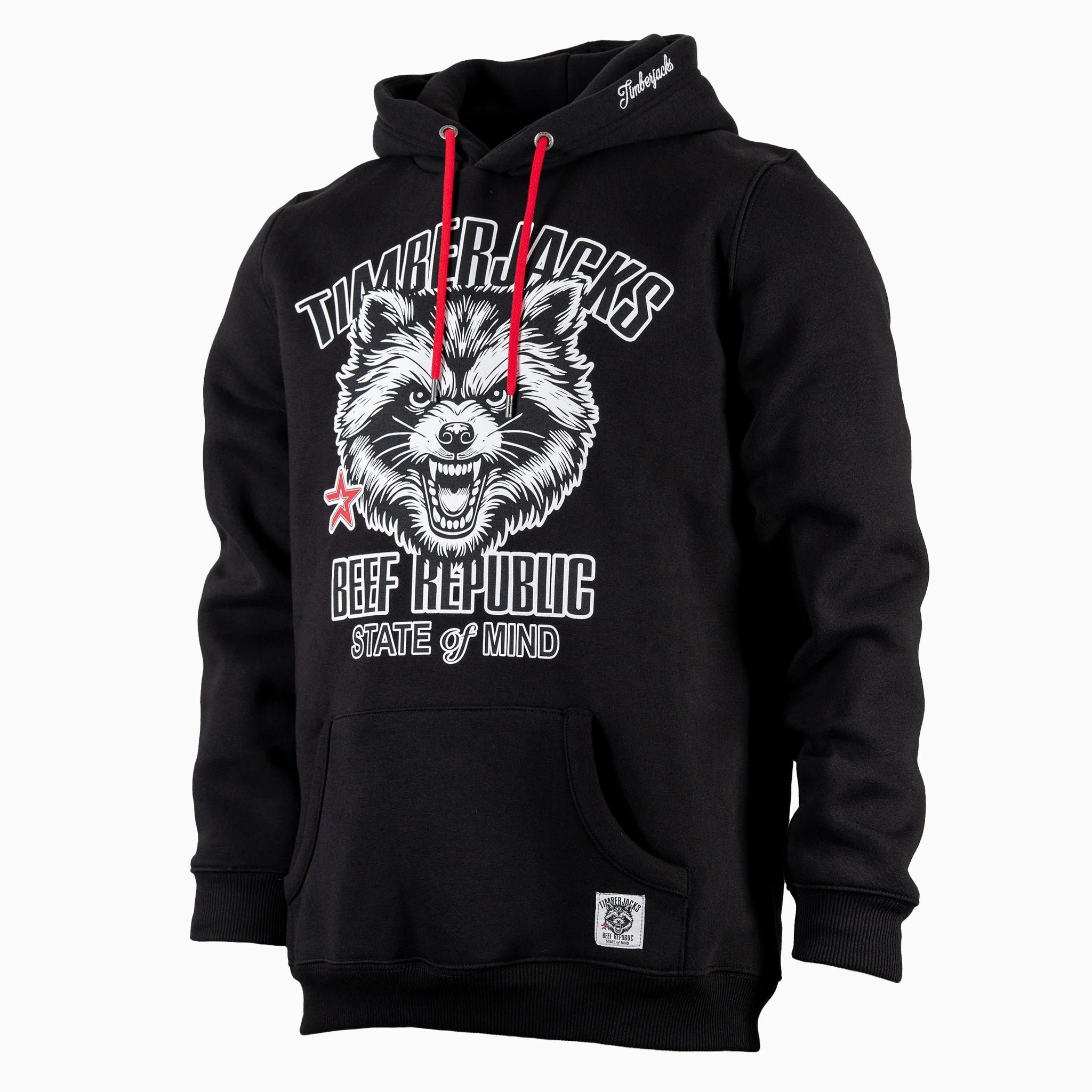 Hoodie Racoon Black Onyx - timberjacks.store