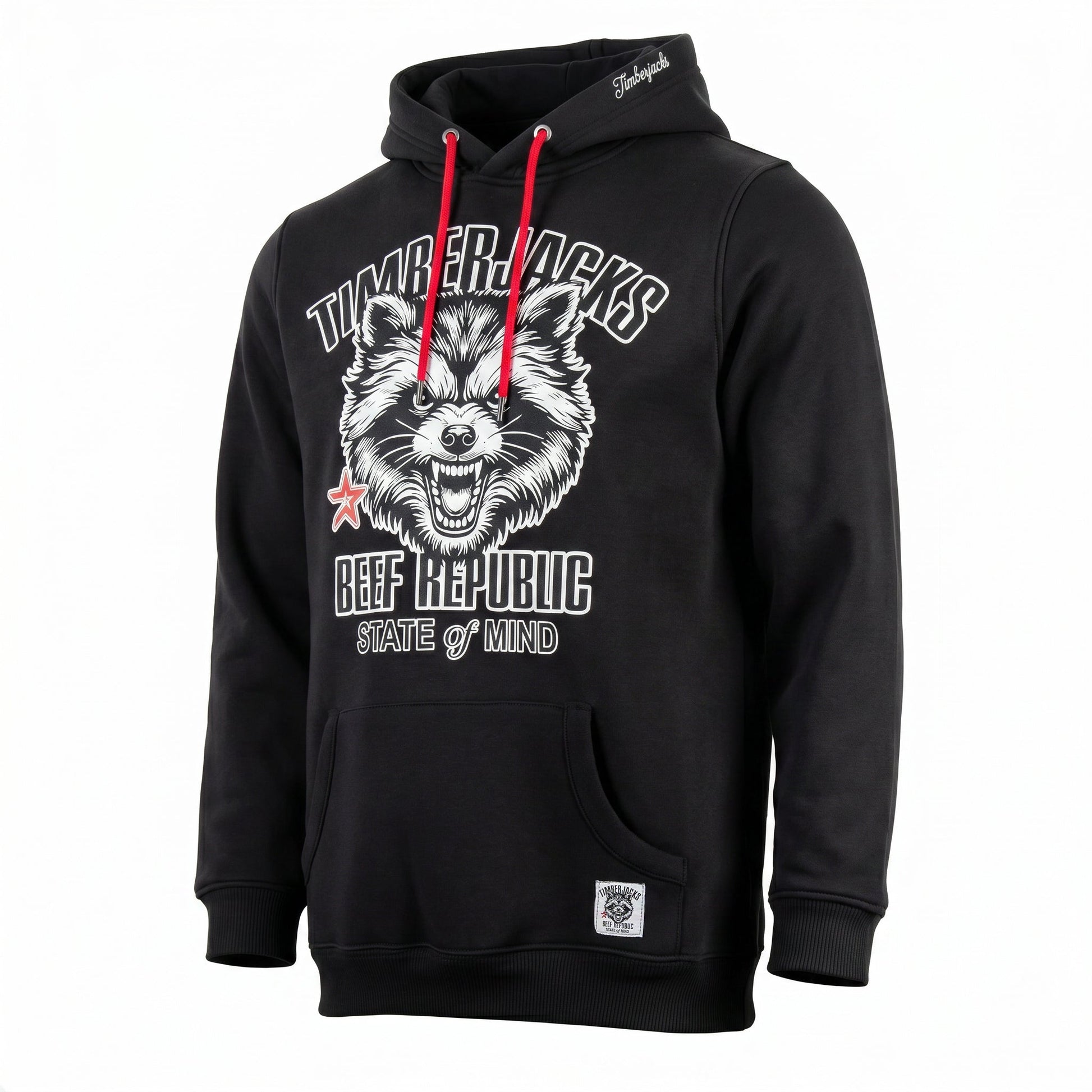 Hoodie Racoon Black Onyx - timberjacks.store