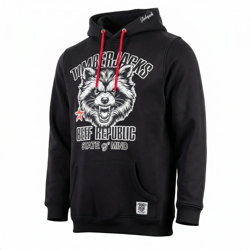 Hoodie Racoon Black Onyx - timberjacks.store