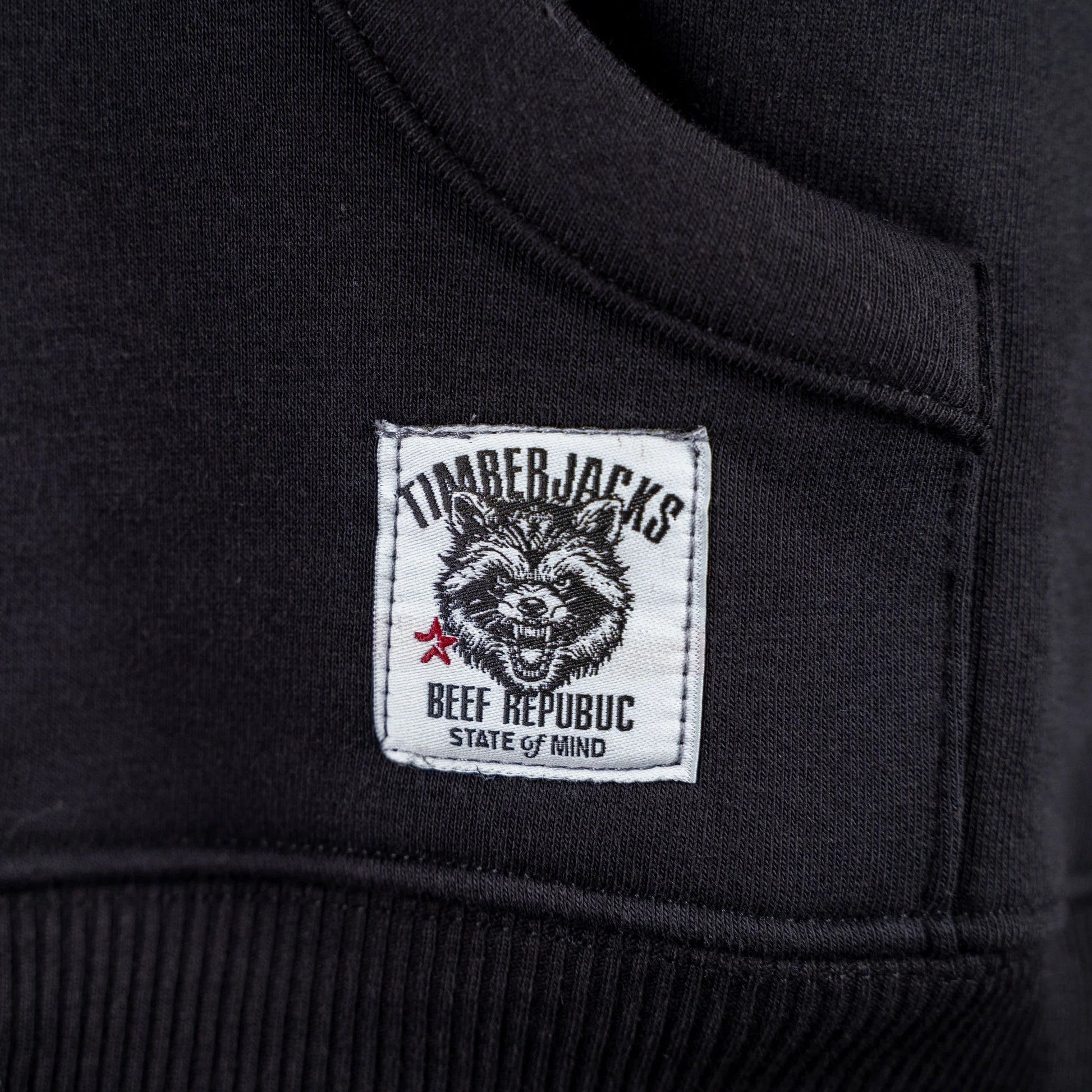 Hoodie Racoon Black Onyx - timberjacks.store