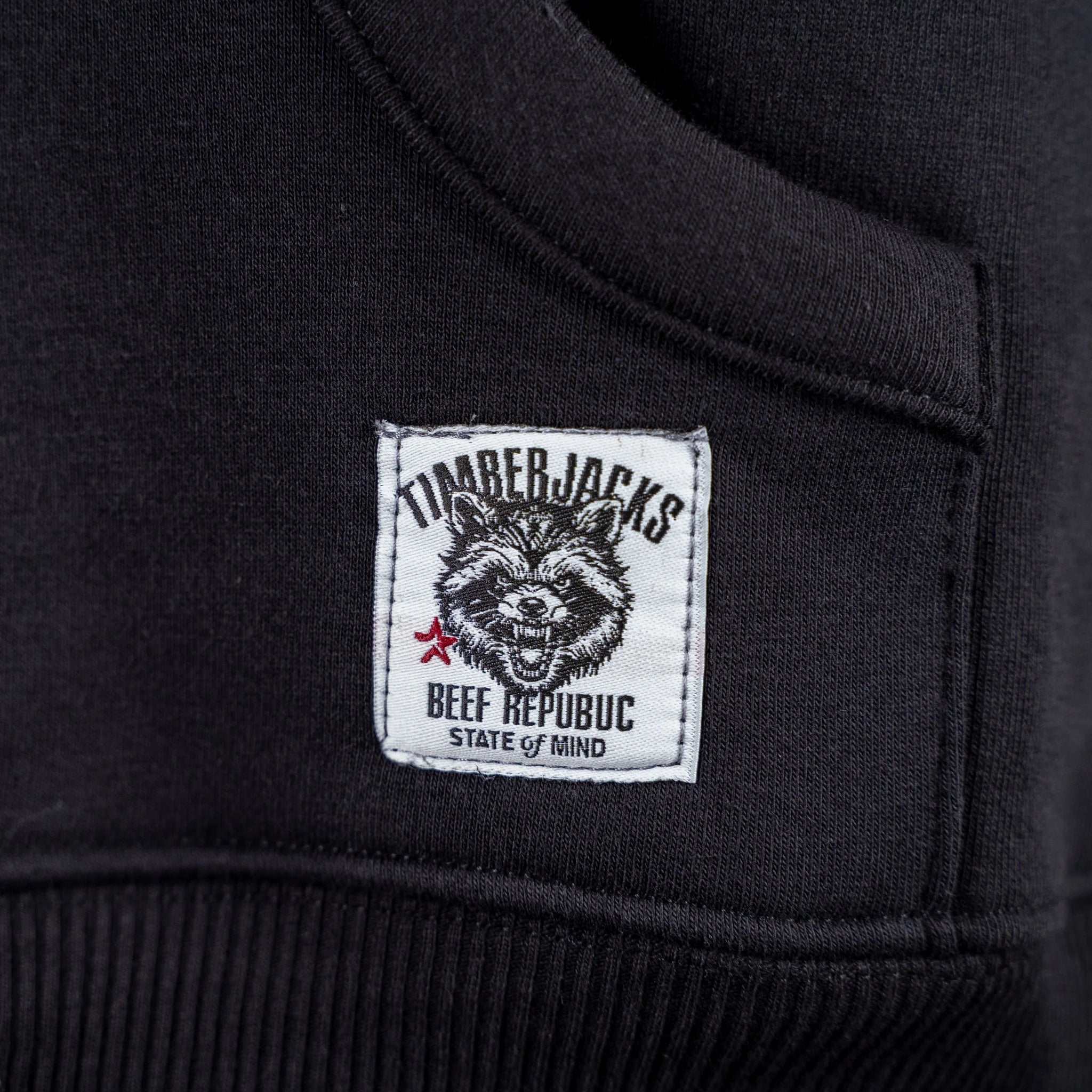 Hoodie Racoon Black Onyx - timberjacks.store