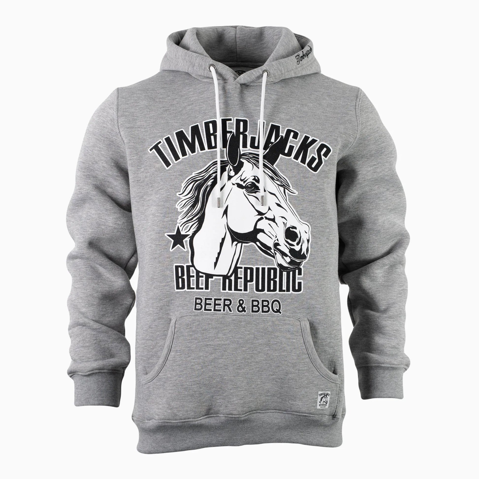 Hoodie Stallion Ash Grey - timberjacks.store
