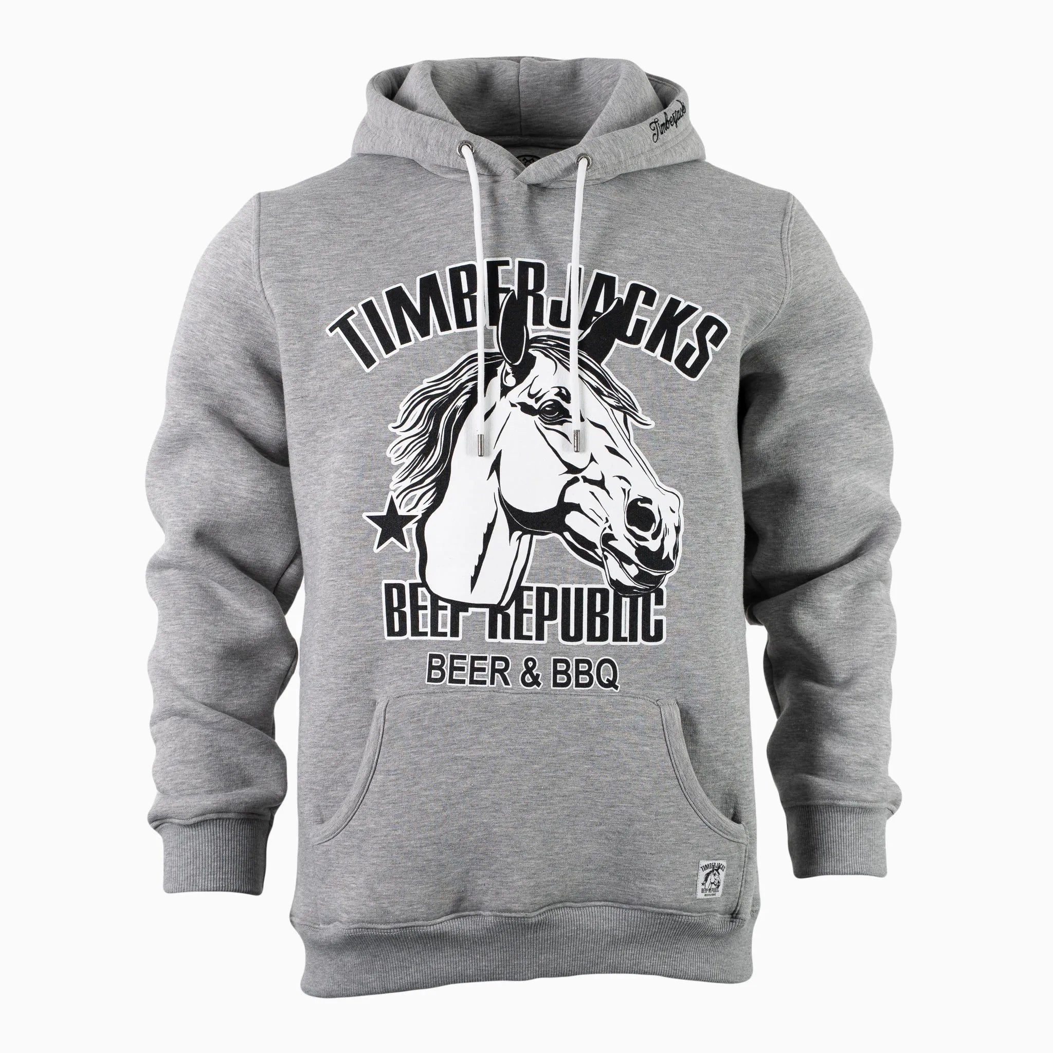 Hoodie Stallion Ash Grey - timberjacks.store