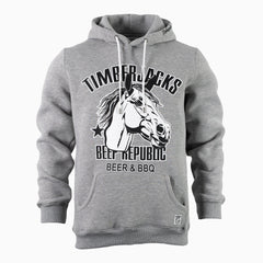Hoodie Stallion Ash Grey - timberjacks.store