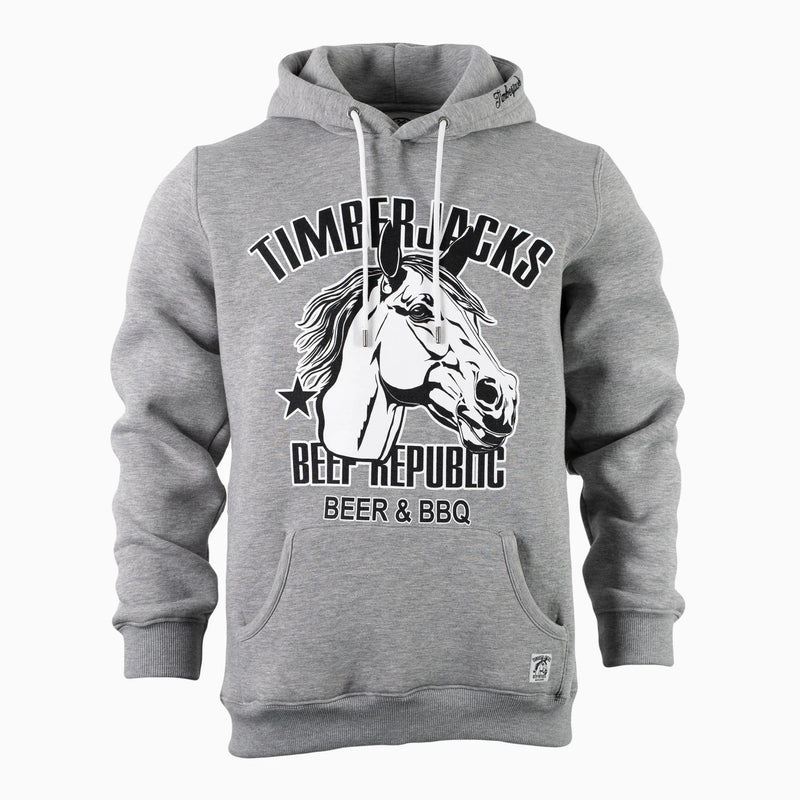 Hoodie Stallion Ash Grey - timberjacks.store